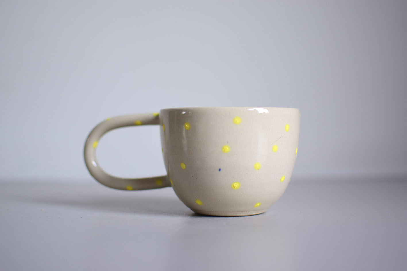 cappuccino kopje - stip geel - Afbeelding 2