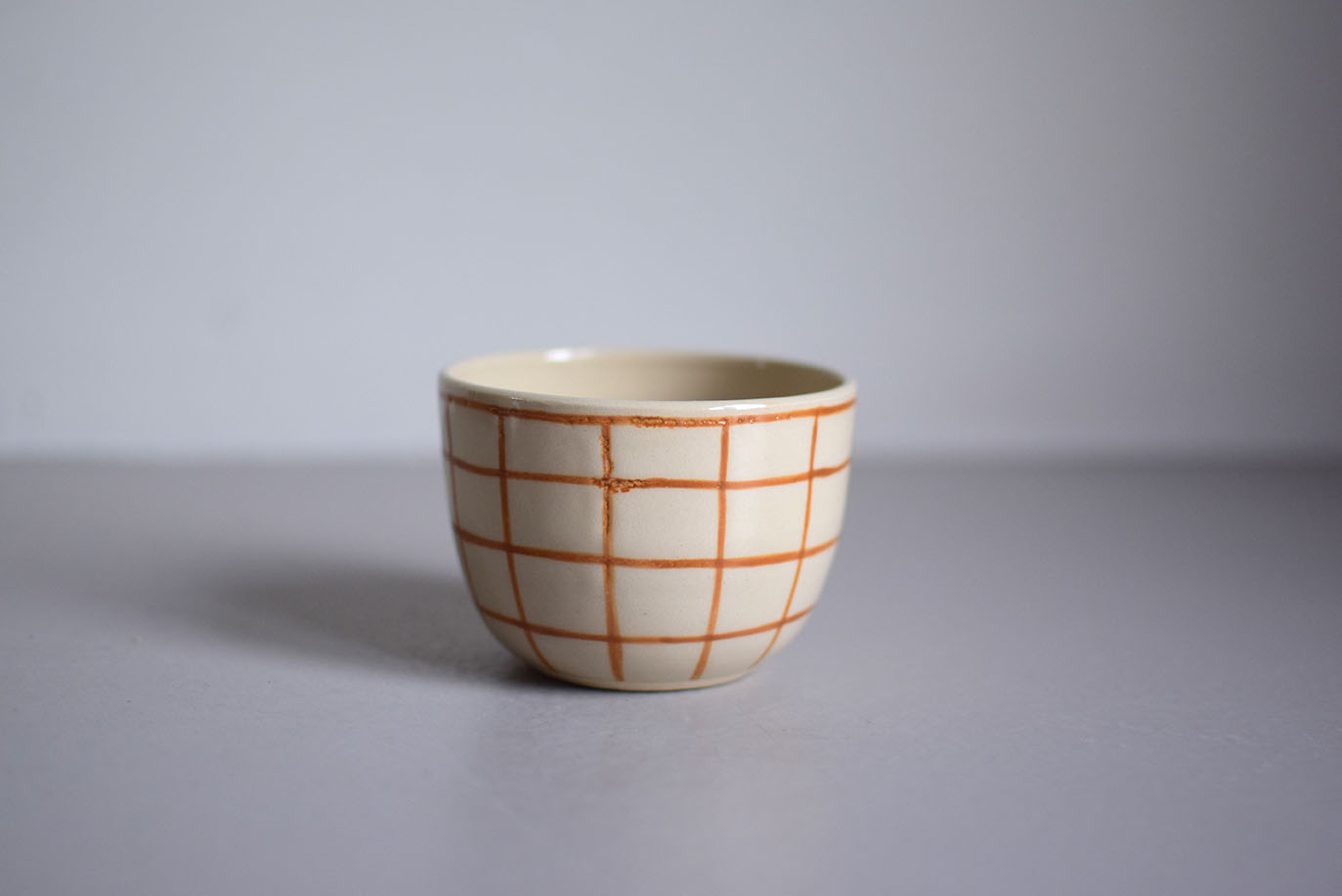 cappuccino kopje - ruitstreep Teddy