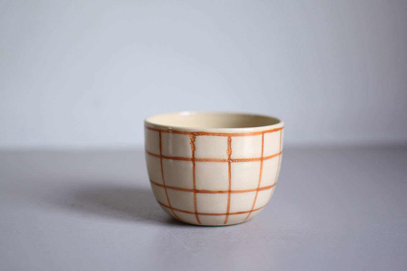 cappuccino kopje - ruitstreep Teddy - Afbeelding 2