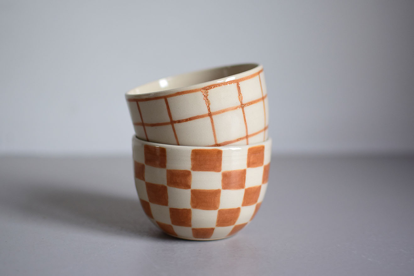 cappuccino kopje - ruit Teddy - Afbeelding 2