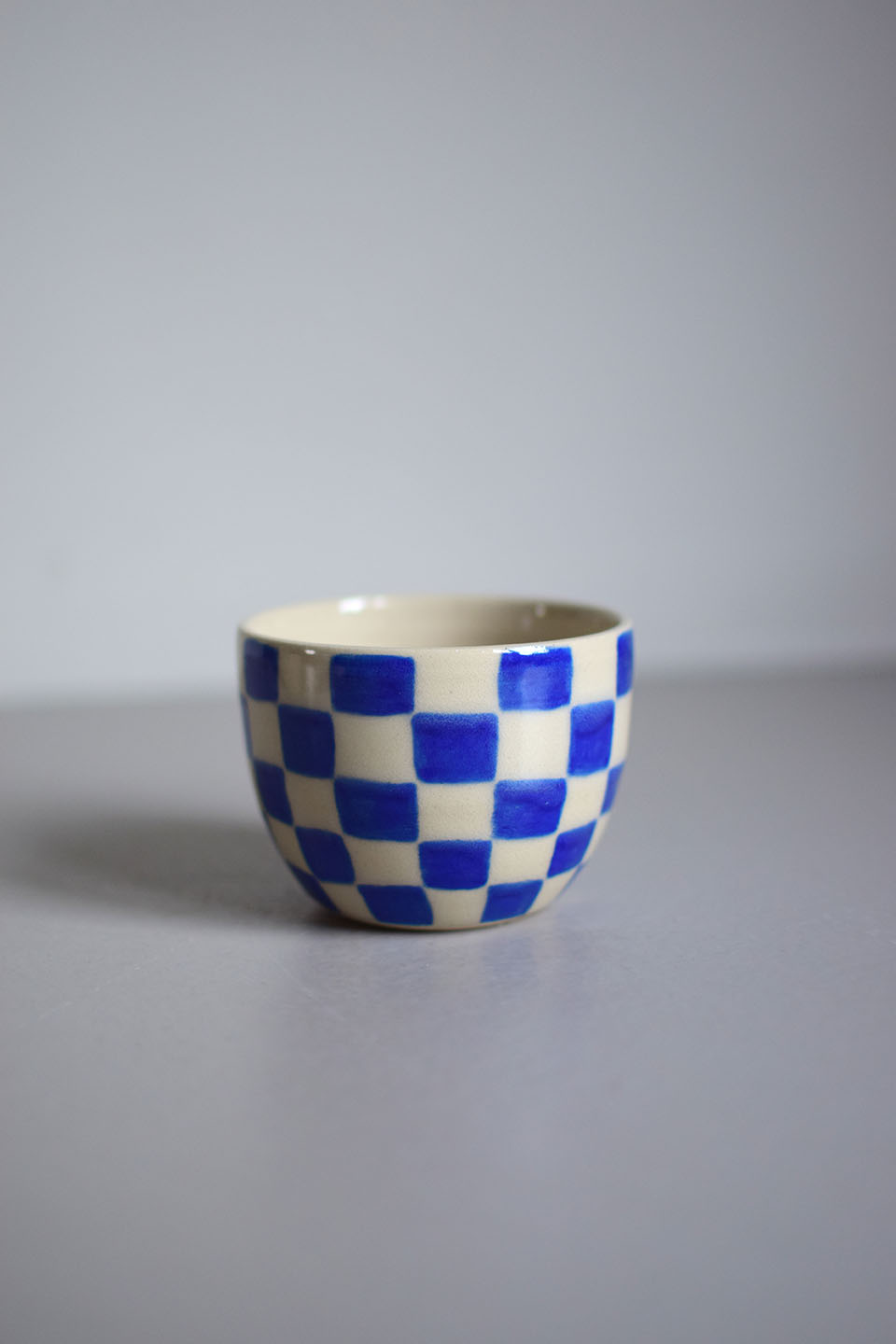 cappuccino kopje - ruit blauw