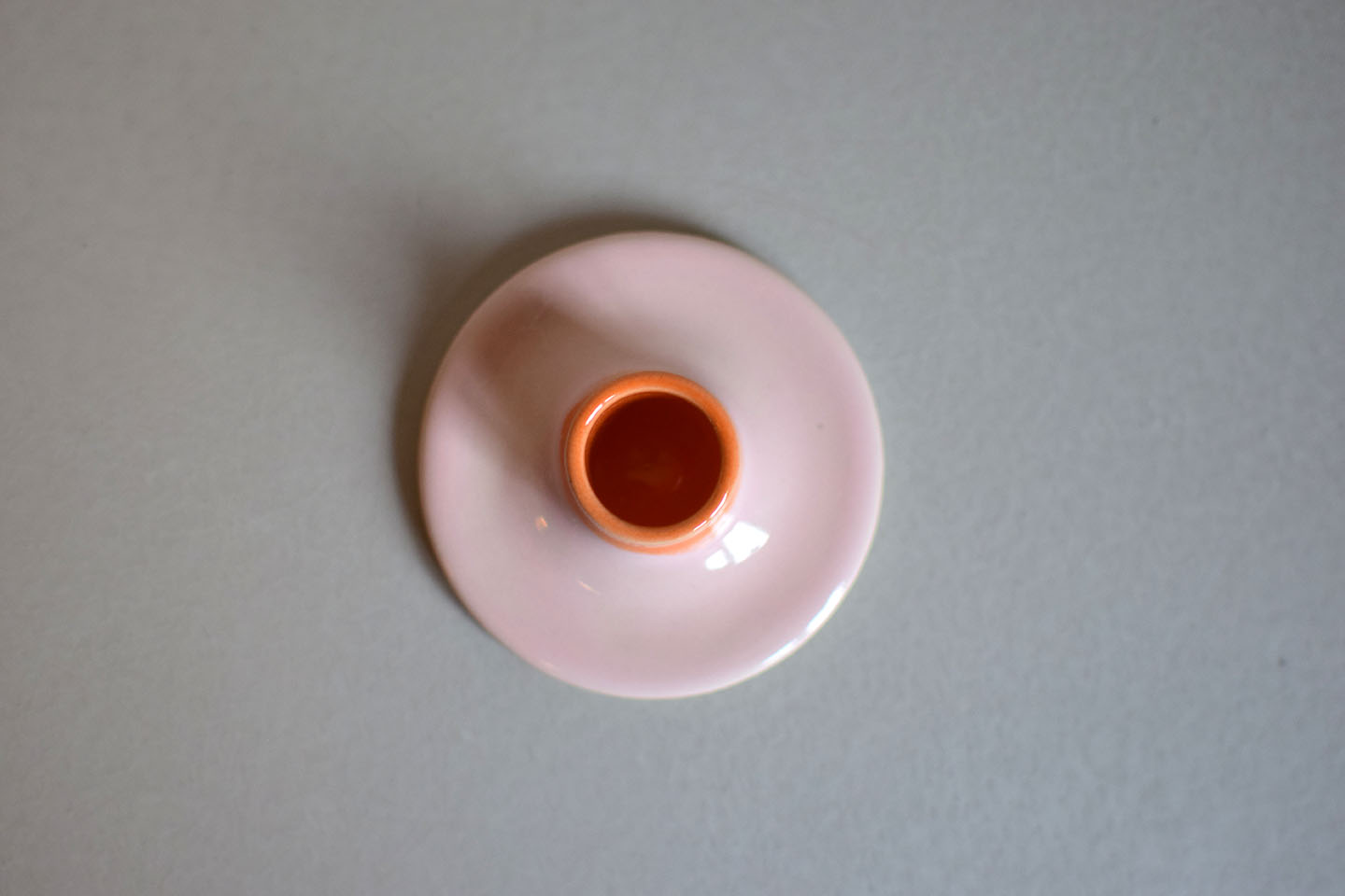 Mini kandelaar oranje/roze - Afbeelding 2