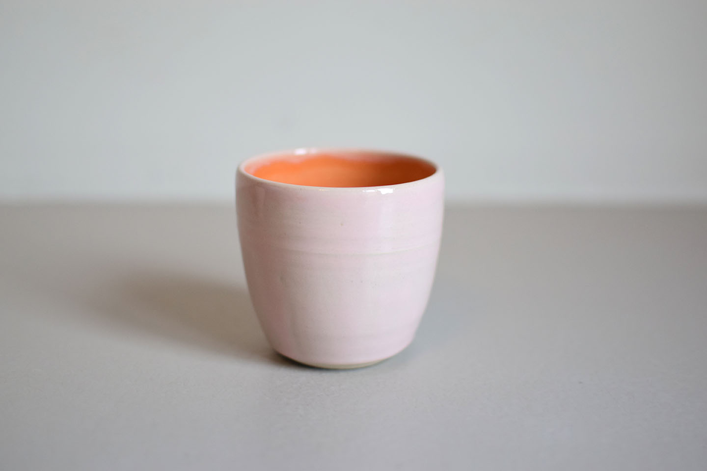 koffiekopje - roze/oranje