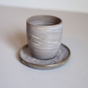 Kop en schotel - marmer