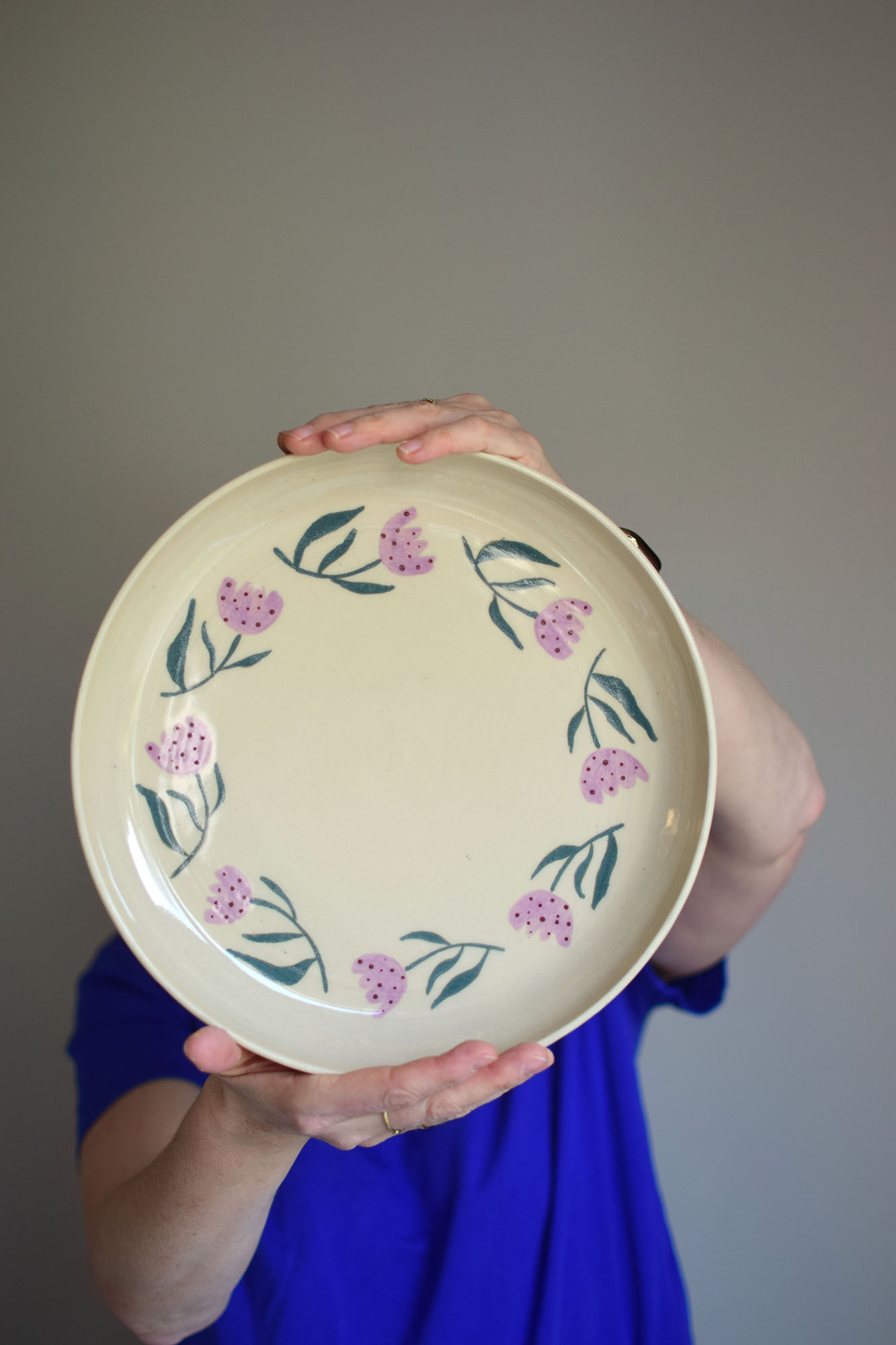 Grote bloemen schaal - Afbeelding 4