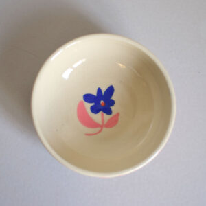 Bloemen schaaltje - blauw/roze